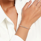 3mm Copper-Embedded Zirconia Bracelet Fashion Creative Round Bead Tennis Bracelet INS Style