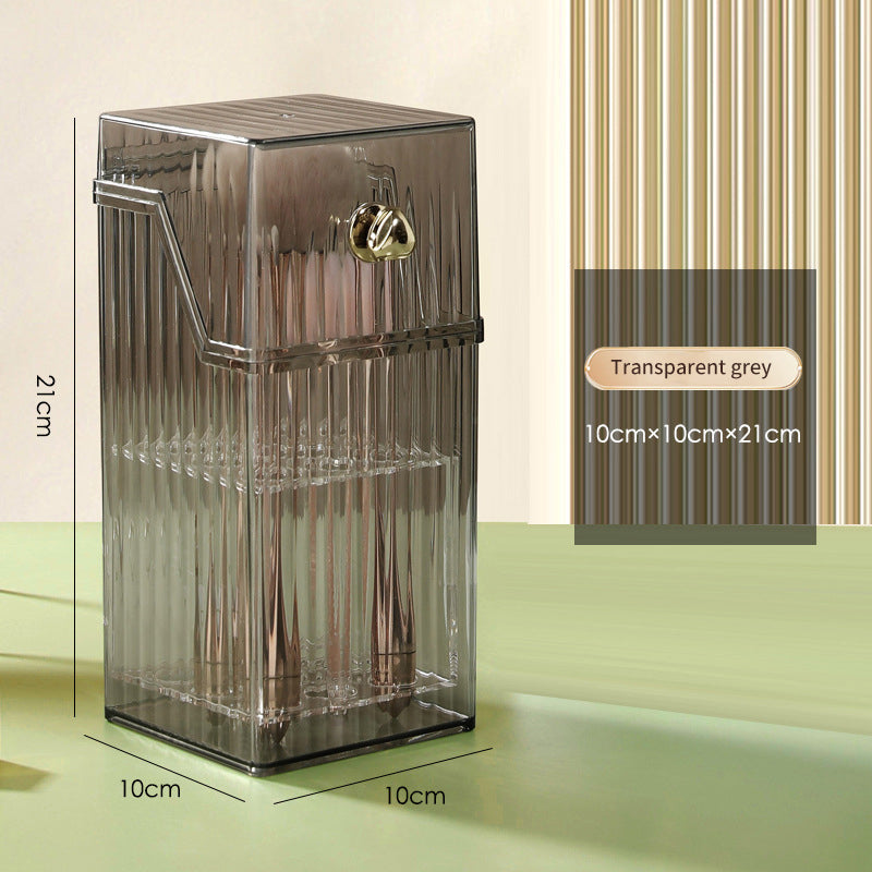 Light Luxury Makeup Brush Storage Bucket Desktop Senior Sense Brush Bucket Dust Eyebrow Pencil Eye Shadow Brush Rack Organizer