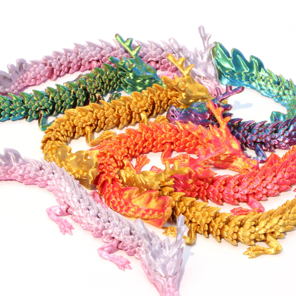 3D Printed Dragon Ornament Chinese Dragon Cross-border Dragon Egg 3D Printed Articulated Dragon Toy Figurine Gift Craft
