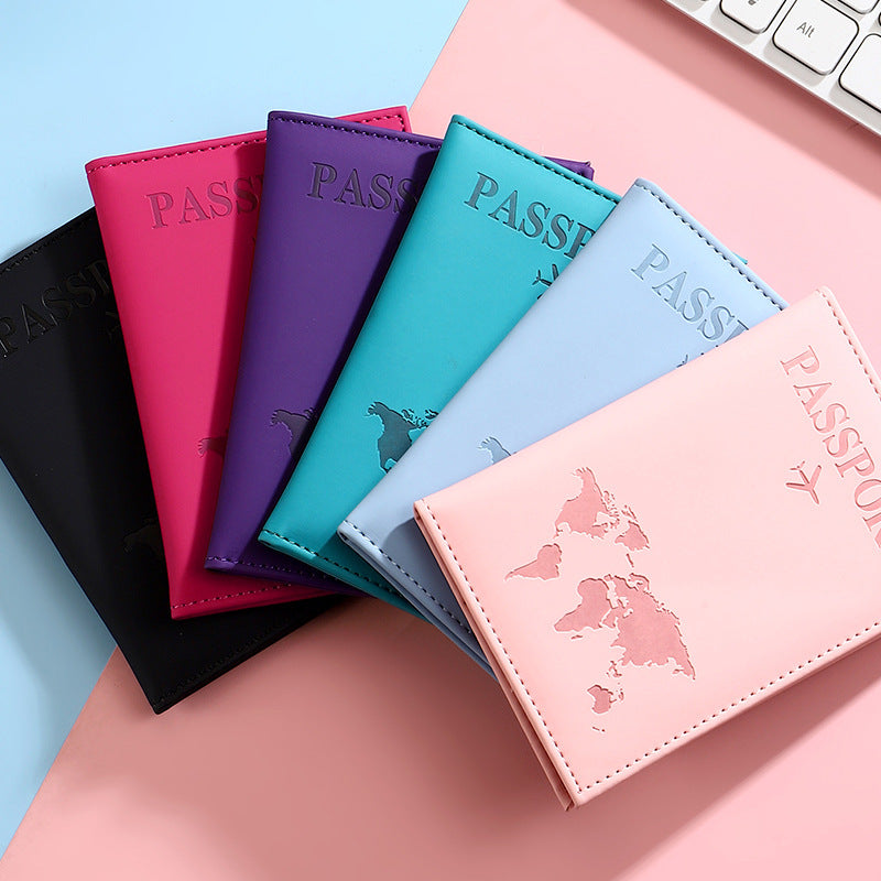 Passport Protection Cover PU Passport Clip Ticket Clip