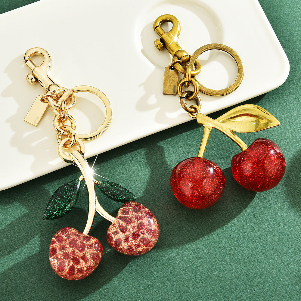 Cherry keychain bag pendant women's bag accessory pendant
