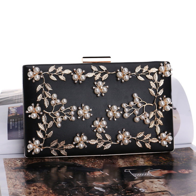 Clutch Bag Evening Bag Women's European And American Banquet Bag Flower Evening Bag