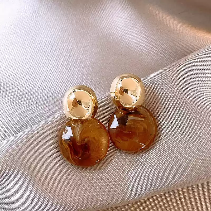 High end feeling, light luxury, Maillard blend temperament, earrings, retro ornaments