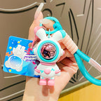 Cartoon Love Lightning Rabbit Key Chain Astronaut Personality Fashion Car Key Exquisite Pendant Student Bag Pendant