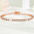 3mm Copper-Embedded Zirconia Bracelet Fashion Creative Round Bead Tennis Bracelet INS Style