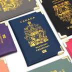 Canadian passport clip with copper feet and metal corners lightweight travel passport cover