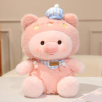 Cute Overalls Star Pig Plush Toy, Soft Comforting Doll for Kids, Adorable Pig Stuffed Animal Gift for Children