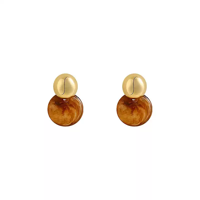 High end feeling, light luxury, Maillard blend temperament, earrings, retro ornaments