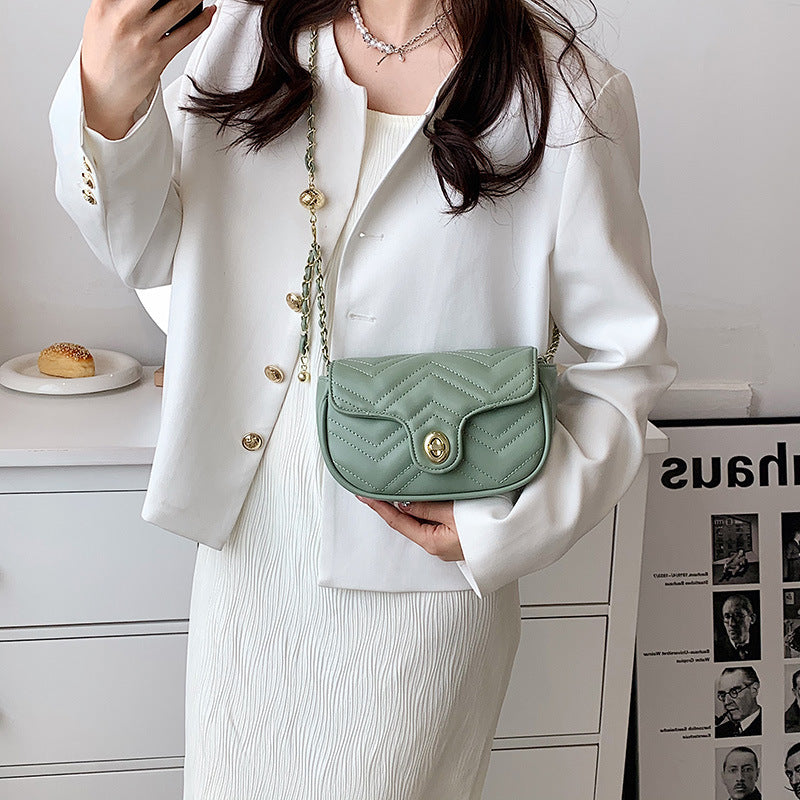 Phone Bag New Fashion Women's Bag Lingge Small Fresh Chain Bag Summer Underarm Shoulder Women's Bag Mobile Phone Bag