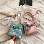 Retro Trend Shoulder Bag New Fashion Graffiti Bag Simple Chain Bag Women's Pu Messenger Bag