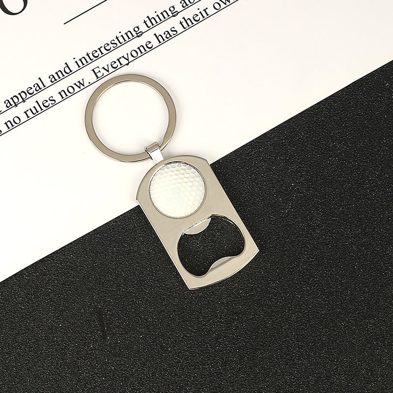 Qatar World Cup Small Gift Baking Varnish Metal Bottle Opener Basketball Football Key Chain