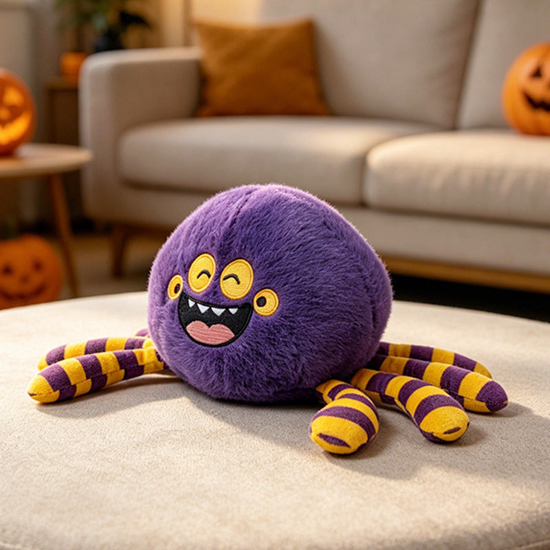 Halloween Series Plush Toys Pumpkin, Funny Cute Big Spider, Bat, Ghost Dolls