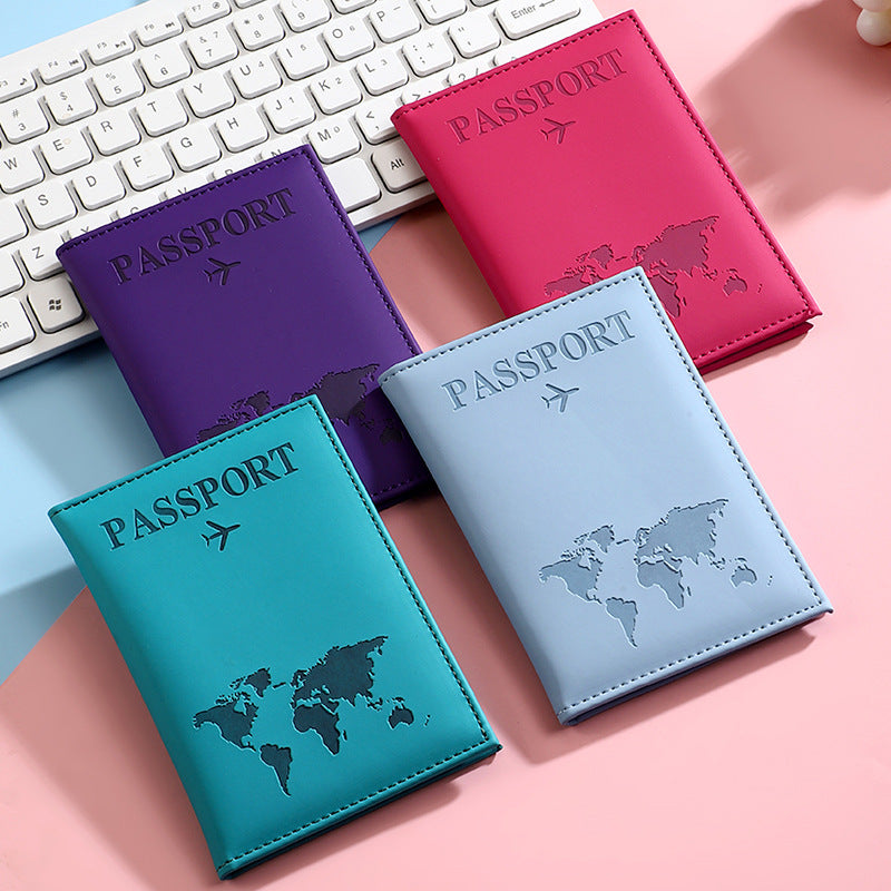 Passport Protection Cover PU Passport Clip Ticket Clip