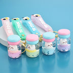Floating Kitten Macaron Quicksand Key Chain Surfing Cat Drifting Bottle Pendant Into The Oil Pendant Clip Doll Machine