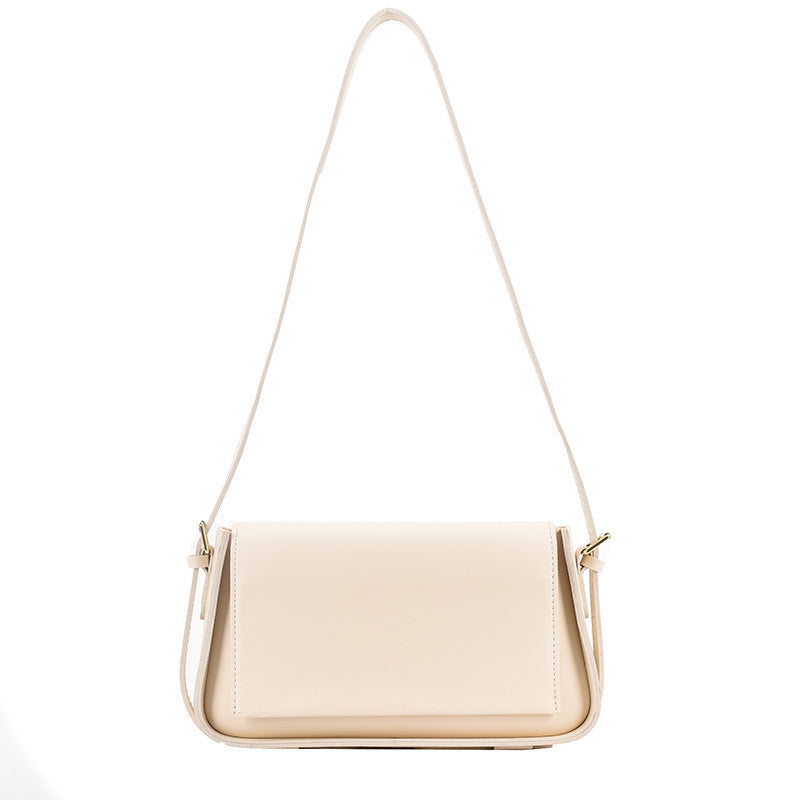 Shoulder Bag Fashion Women's Bag New Solid Color PU Small Square Bag Trendy Simple Armpit Messenger Bag