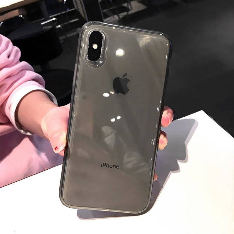 Anti shock Non slip Plain Cases For iPhone XS Max XR XS X 6 6s 7 8 Plus Hot Clear Transparent Soft TPU Phone Back Cover