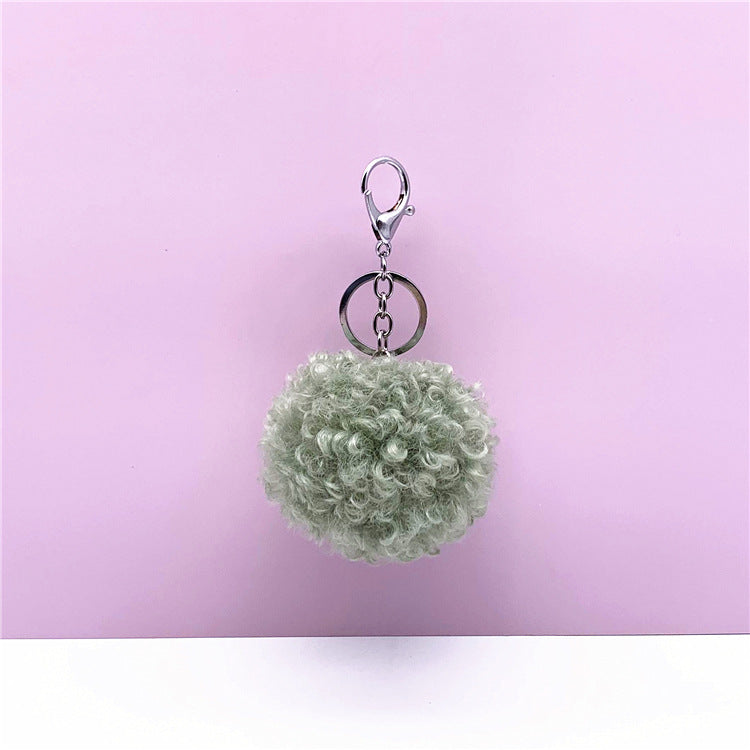 Key Chain Hair Ball Curly Cute Bag Pendant Car Plush Key Chain Creative Gift Jewelry Accessories Pendant