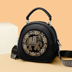 Women's Bag Multi-layer Large Capacity Vintage Shoulder Crossbody Bag Casual Commute Versatile Tote Bag