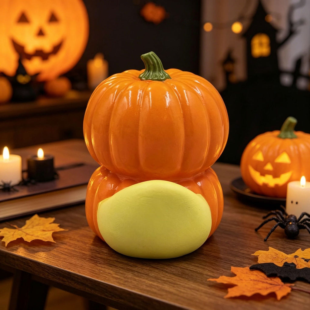 Halloween Creative Home Decor Cartoon Cute Desk Decoration Pumpkin Duck Resin Craft Halloween Decoration