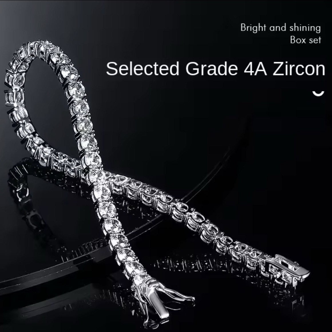 S925 Zircon Stones Elegant Tennis Bracelet NYSHK