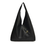 Solid color soft leather underarm bag