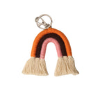 New Cotton Thread Woven Rainbow Key Chain Car Woven Lanyard Creative Men's And Women's Key Chain
