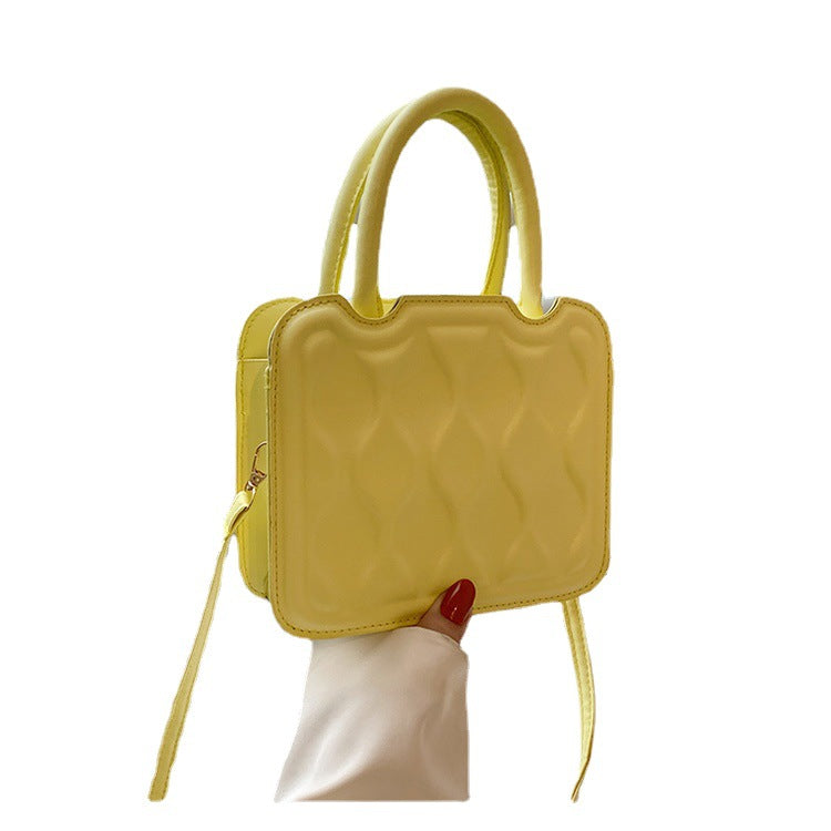 Bag Women Spring And Summer New Biscuit Bag Girl Texture Hand Carry Bag Good Hand Bag Messenger Bag