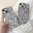 White leopard print 2-in-1 film case suitable for Apple 15promax phone case Apple 14pro fashion 16pro