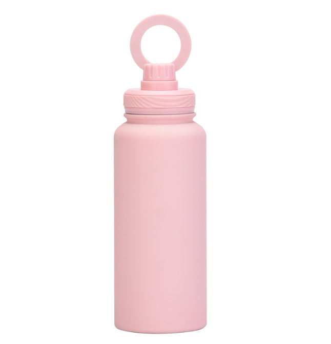 Magnetic Phone Holder Outdoor Large Capacity 1L Wide-Mouth Insulated Stainless Steel Sports Water Bottle
