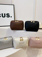 PU Leather Woven Clutch