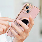 For iPhone13 Mobile Phone Shell New Electroplating 6D Astronaut Bracket Apple 12 Astronaut Anti-Fall Protective Cover