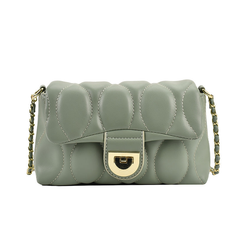 Small Fresh Bag Women's New Rhombus Chain Bag Fashion Lady Style Shoulder Bag Soft PU Messenger Bag