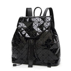 Luminous Geometric Plaid Backpacks for Women