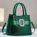 Lizard patterned single shoulder diagonal cross bag