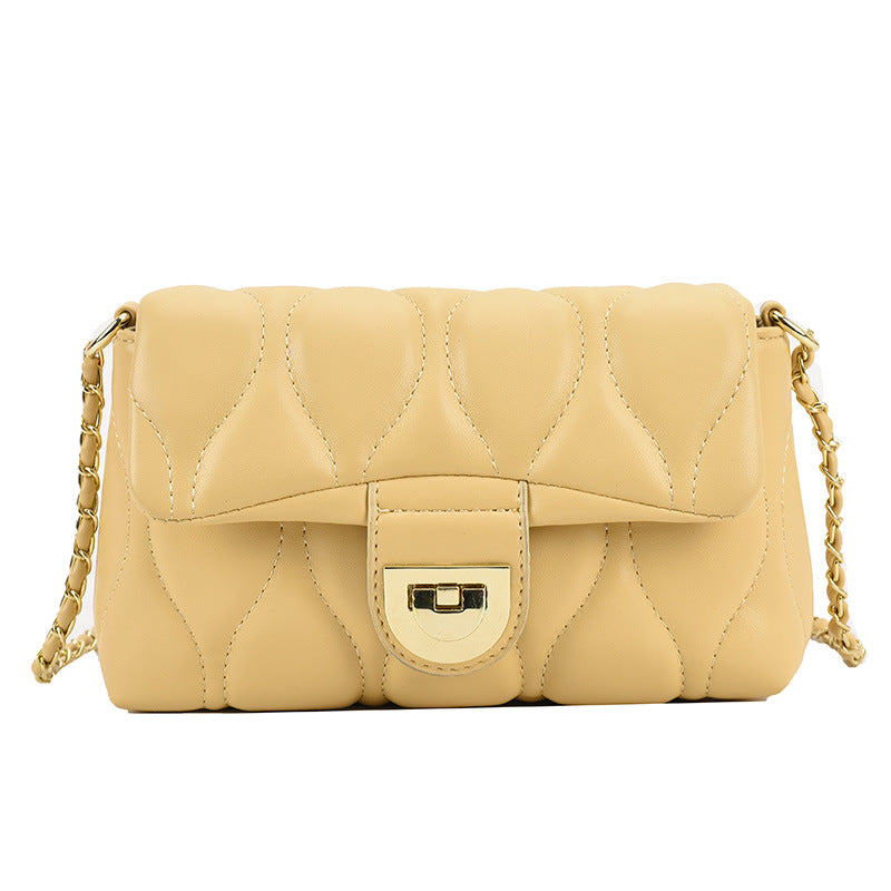 Small Fresh Bag Women's New Rhombus Chain Bag Fashion Lady Style Shoulder Bag Soft PU Messenger Bag