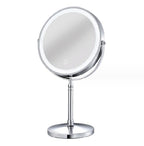 Dual sided 8" USB Wireless 1X&10X Rechargeable Vanity makeup mirror with lights