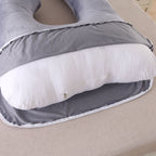 Pregnant women's detachable crystal velvet G-type side lying waist protection pillow