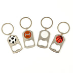 Qatar World Cup Small Gift Baking Varnish Metal Bottle Opener Basketball Football Key Chain