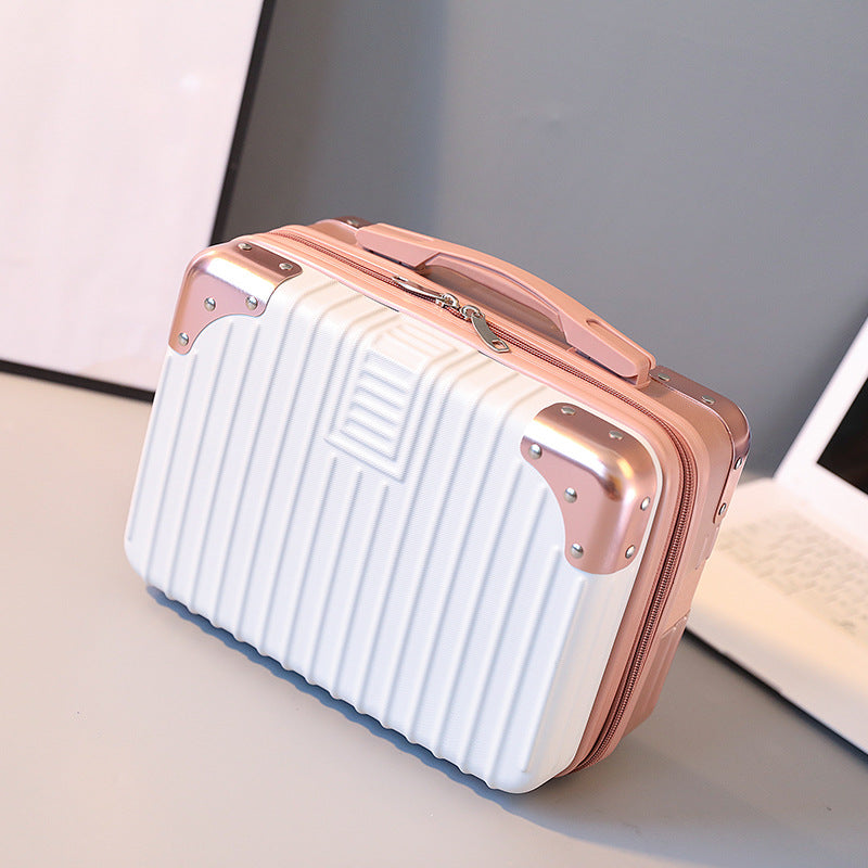Vintage Luggage Mini Makeup Case 14-inch Small Box Gift Box 16-inch Carry-on Bag Storage Lock Box