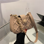 Texture Fashion Messenger Bag New Underarm Women's Bag Simple Shoulder Bag Korean Version Ins Small Square Bag