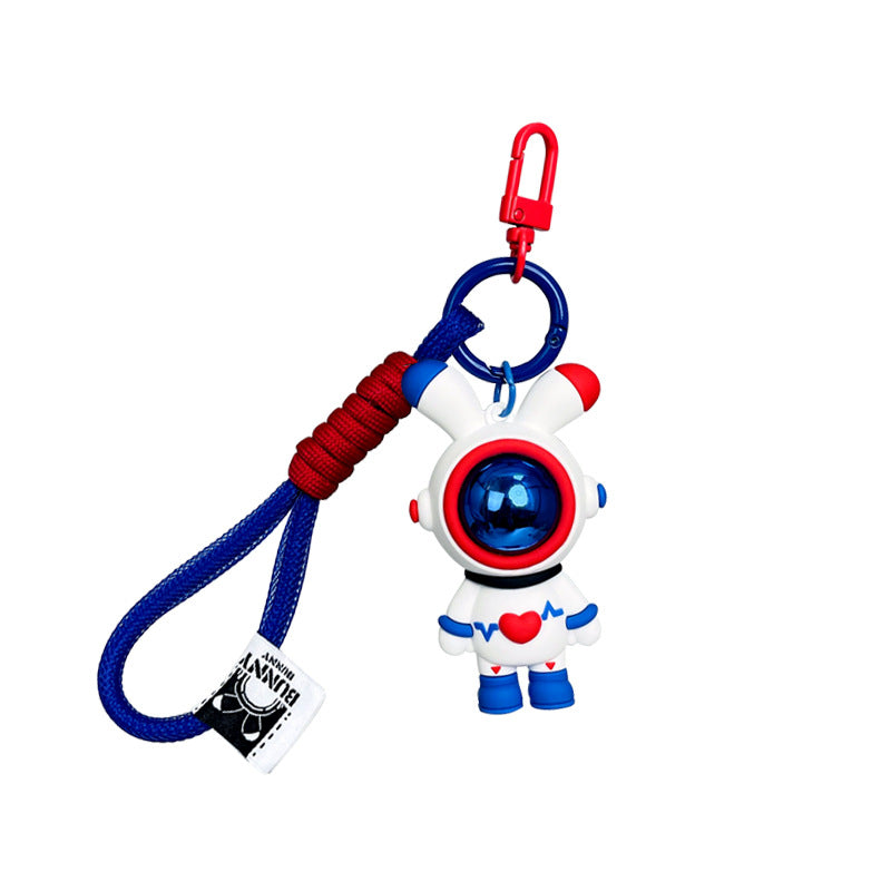 Cartoon Love Lightning Rabbit Key Chain Astronaut Personality Fashion Car Key Exquisite Pendant Student Bag Pendant