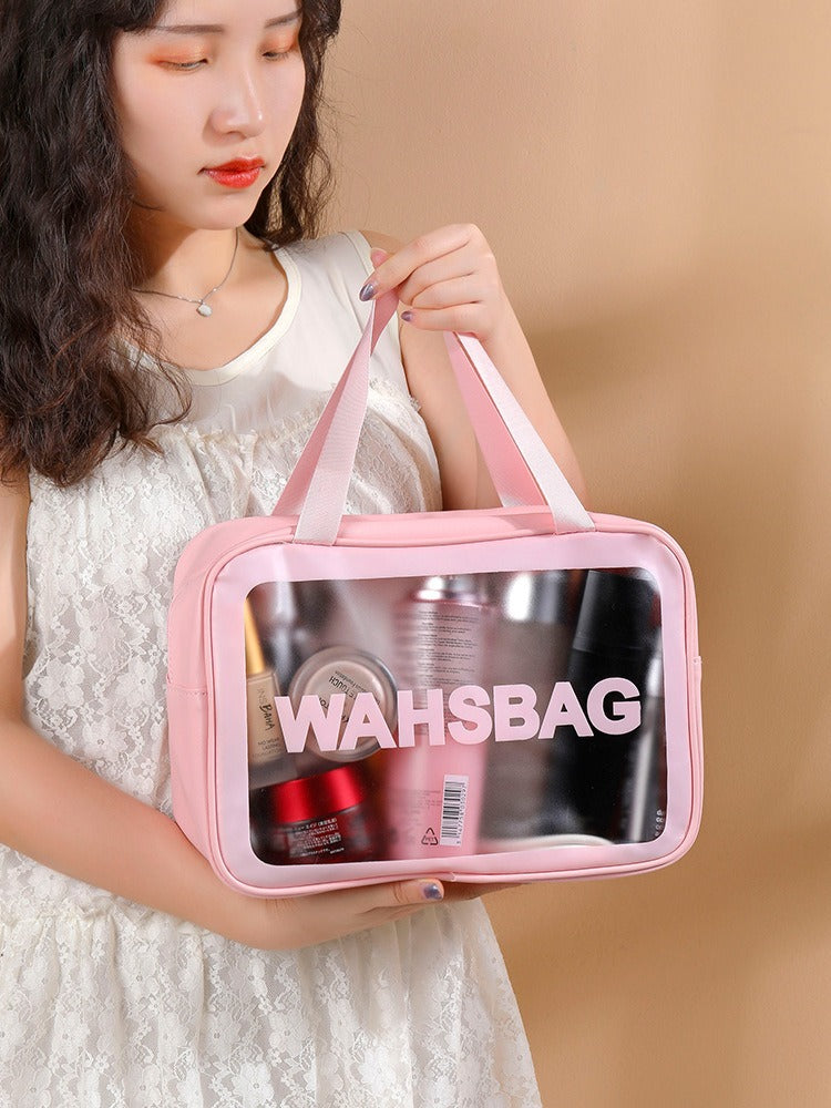 Cosmetic Bag Toiletry Bag Portable Wash Bag Letter Organizer Ins Transparent Storage Bag