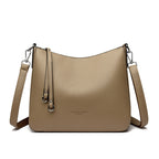 Fashionable Versatile Genuine Leather Women's Shoulder Crossbody Handheld Bag