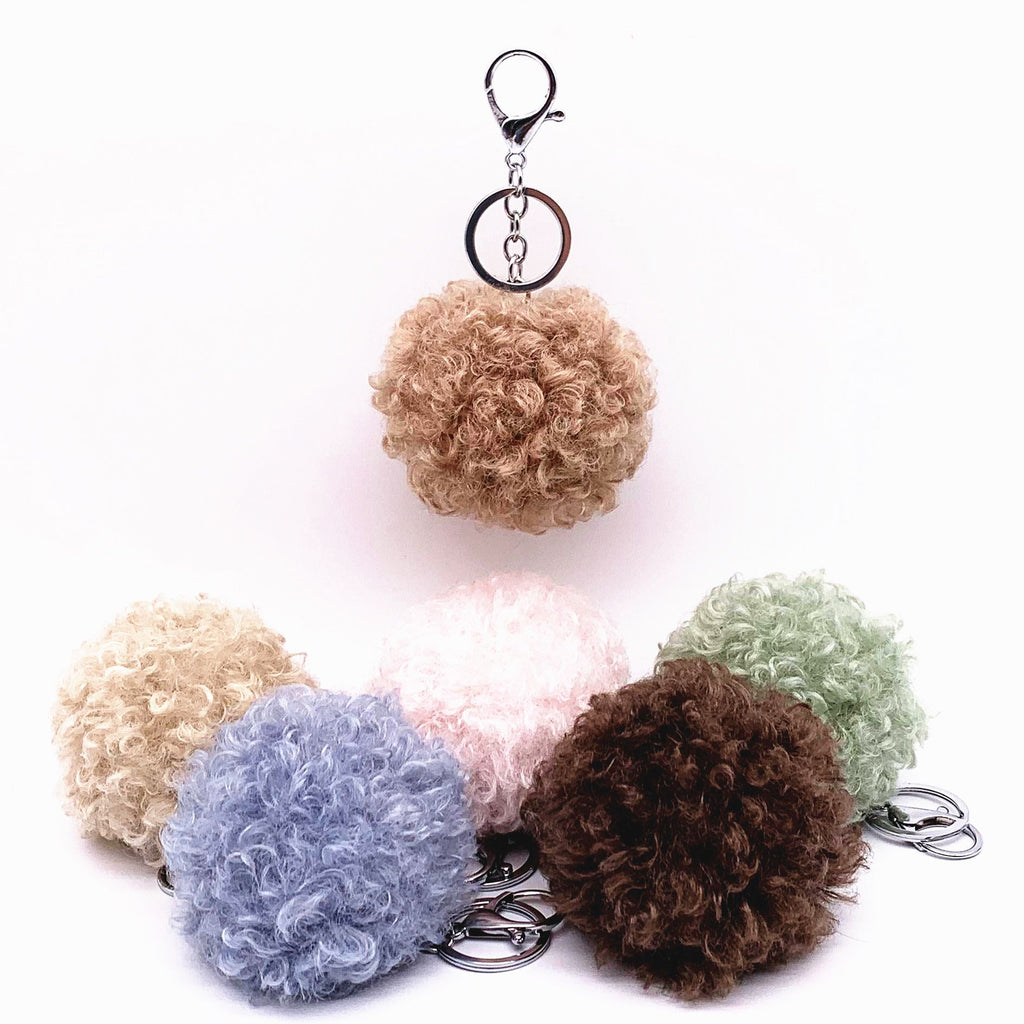 Key Chain Hair Ball Curly Cute Bag Pendant Car Plush Key Chain Creative Gift Jewelry Accessories Pendant