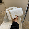 Girls Bag Summer Bag New Hand Carrying Fashion Lingge Chain Messenger Bag Single Shoulder Small Square Bag
