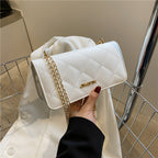 Girls Bag Summer Bag New Hand Carrying Fashion Lingge Chain Messenger Bag Single Shoulder Small Square Bag