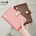 Travel passport bag simple and portable multifunctional passport holder document storage protective cover