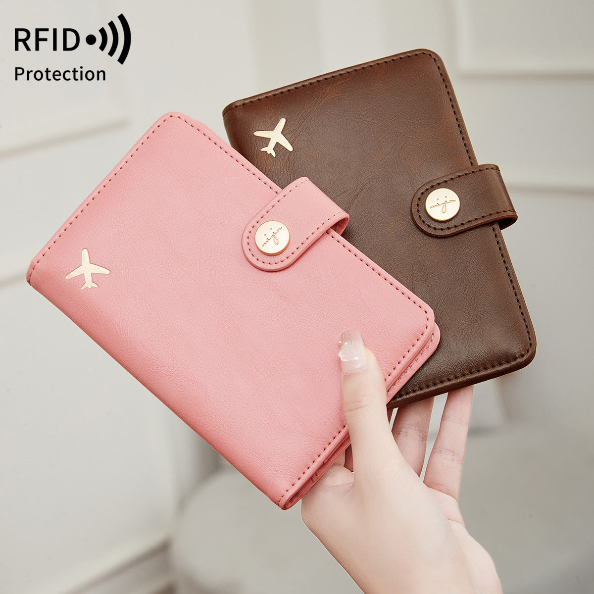 Travel passport bag simple and portable multifunctional passport holder document storage protective cover