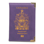 Canadian passport clip with copper feet and metal corners lightweight travel passport cover