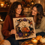 Spooky Ghost Diamond Art Kit, Halloween DIY Wall Decor for Adults & Beginners, Full Drill Gem Painting